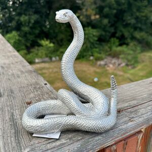 NEW 7" Halloween Silver Snake by Place & Time